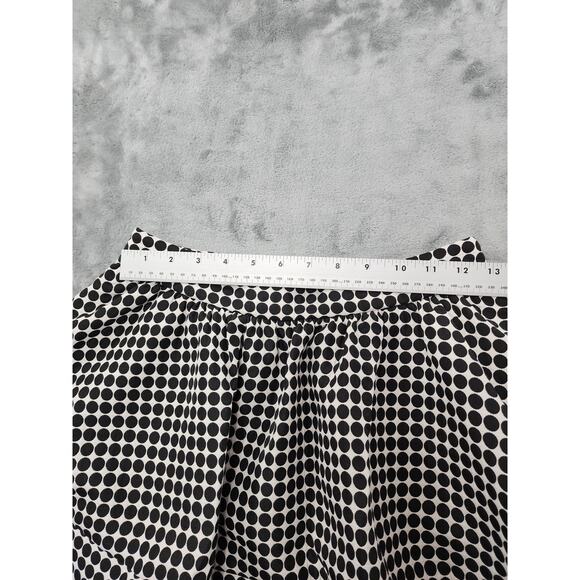 Express Polka Dot A-Line Mini Skirt Size 4 Black White Rockabilly Retro Flare - Picture 7 of 9